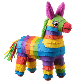 colorful donkey pinata ready for party celebration png